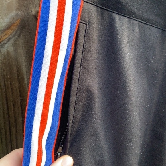 PE Nation court run ankle length ponte pant, racing stripe on size, size small - Picture 5 of 5